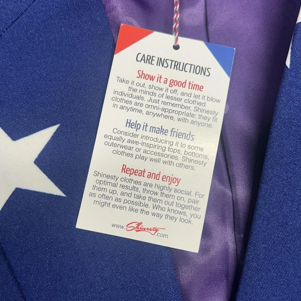 Opposuits American Flag Blue Star Print Blazer Suit Jacket EU50/UK40/US40